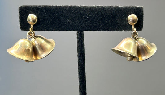 Vintage Bell Screw Back Earrings