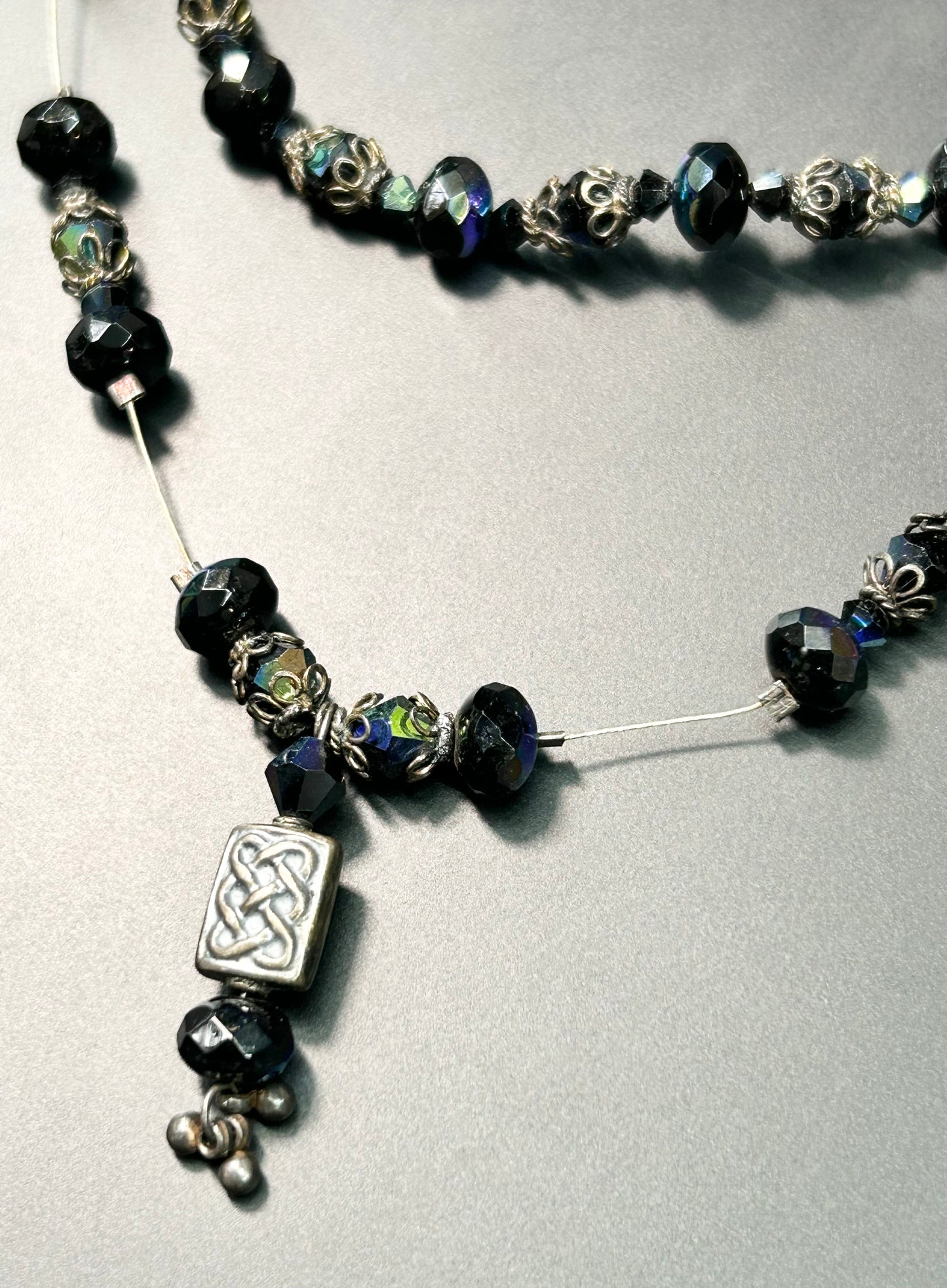 Faceted Glass Necklace & Bracelet
