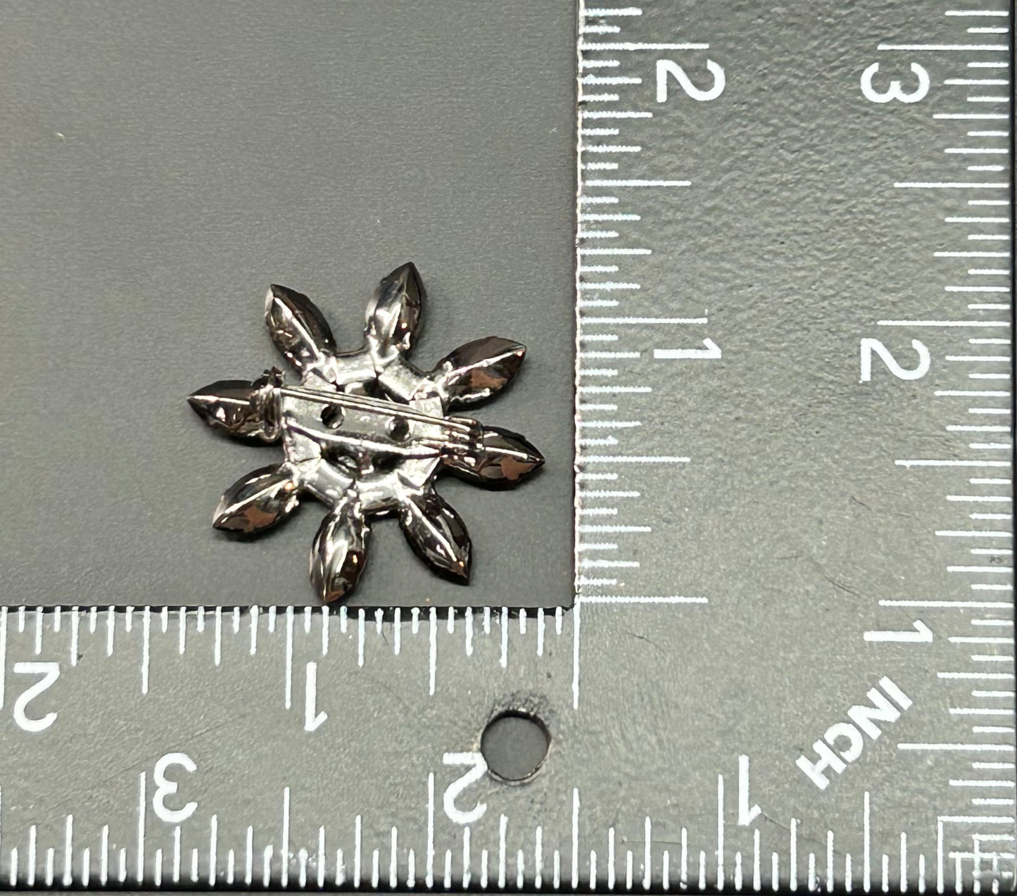 Rhinestone Flower Brooch
