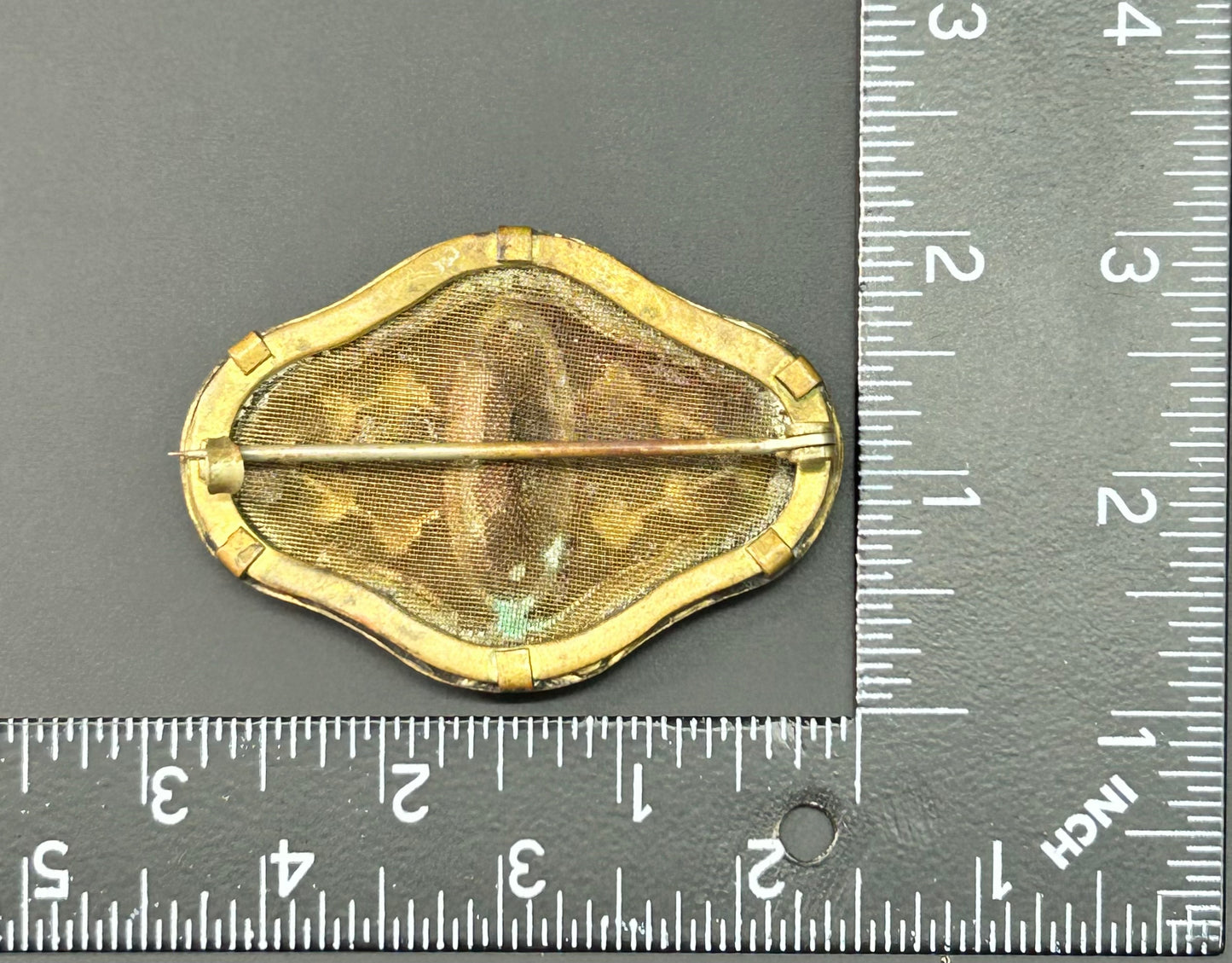 Vintage Glass Center Brooch