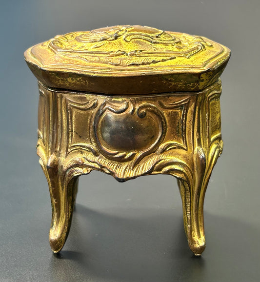 Antique Small French Table Casket Jewelry Box