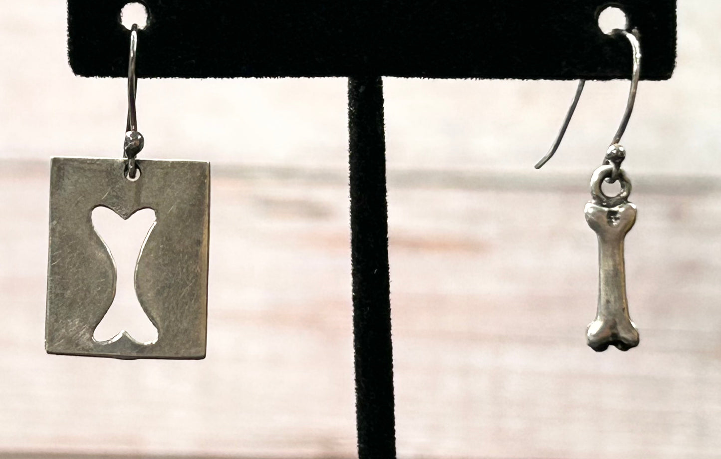 Sterling Silver Bone Earrings