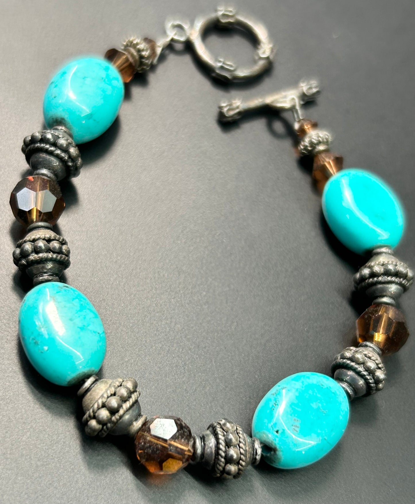 Sterling Silver Turquoise Toggle Bracelet