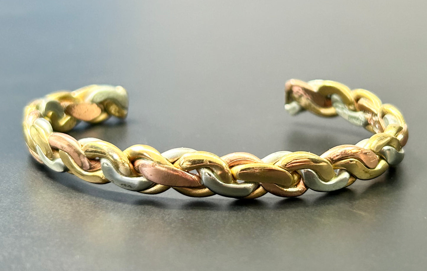 Sergio Copper Brass & Stover Tone Bracelet