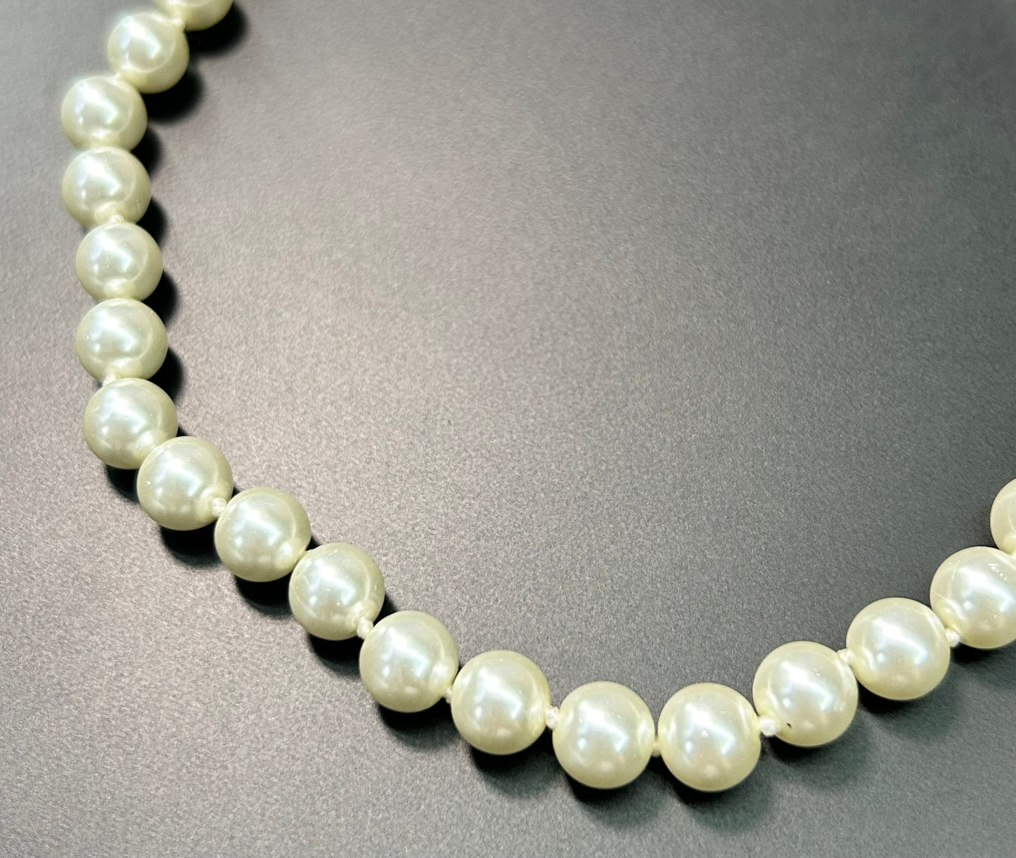 Sterling Silver Faux Pearl Necklace