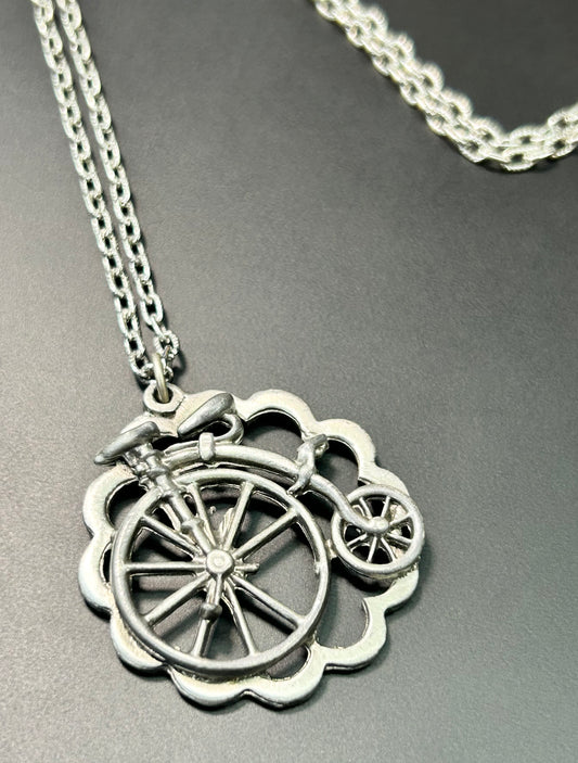 Vintage Bike Pendant Necklace