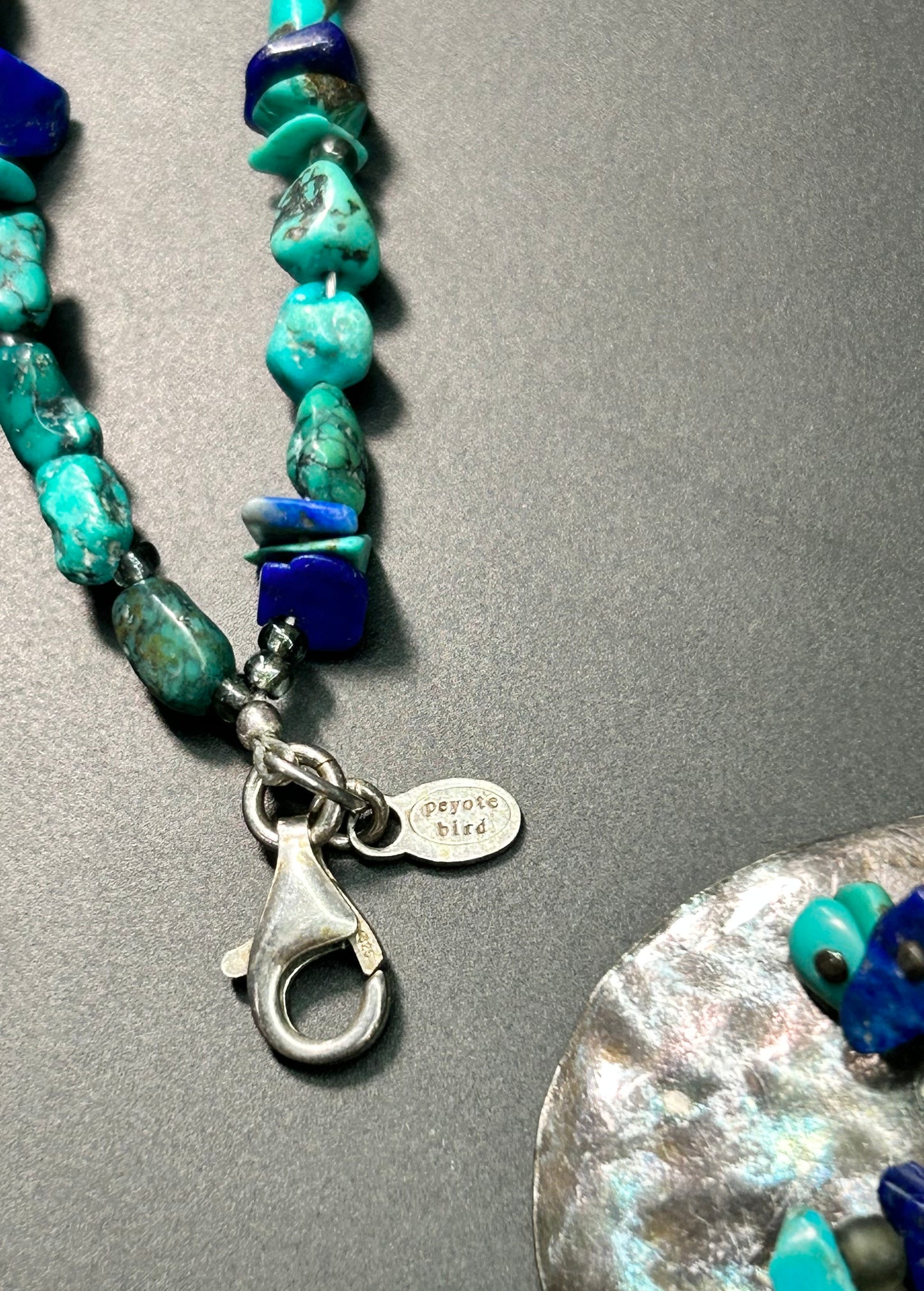 Peyote Bird Sterling Silver Turquoise Necklace