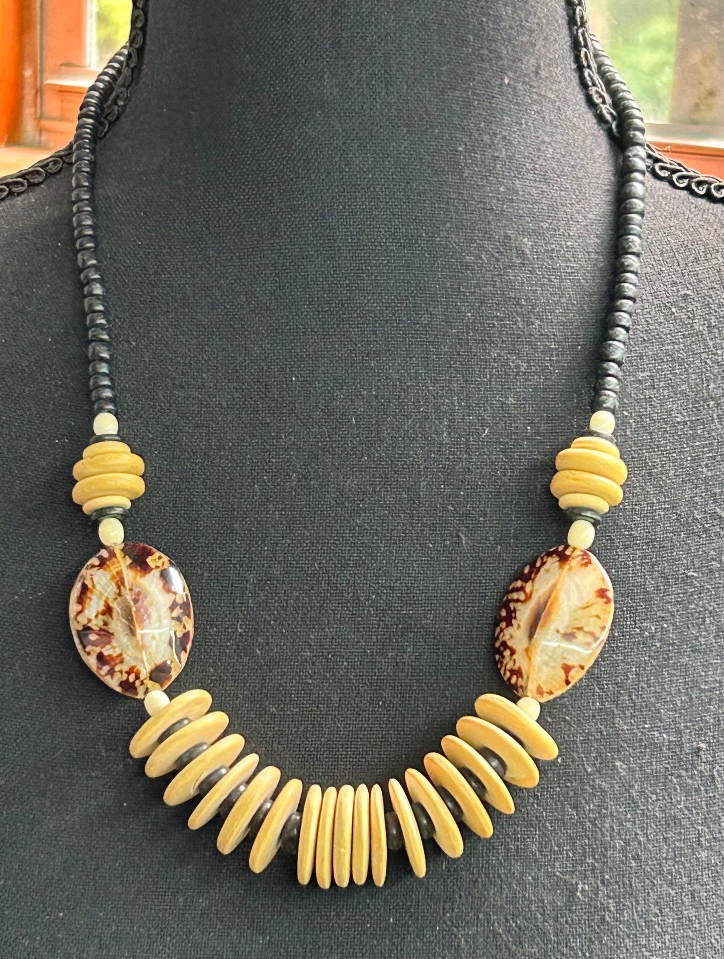 Wood & Limpet Shell Necklace