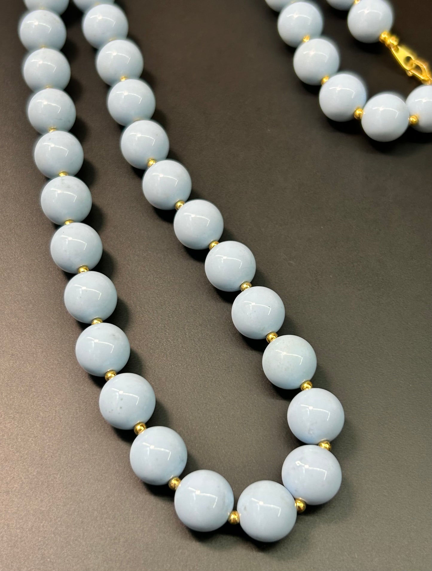 Blue Acrylic Bead Necklace