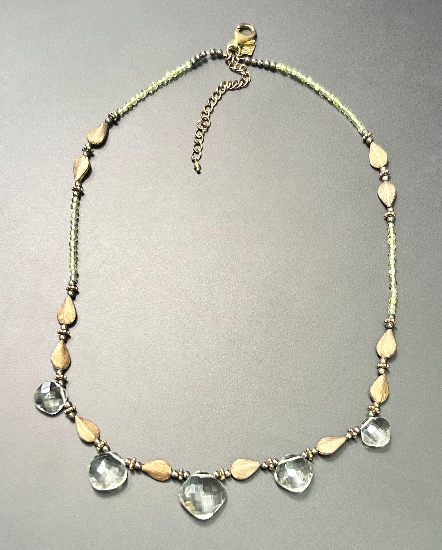 BP Sterling Silver Vermeil Glass Necklace