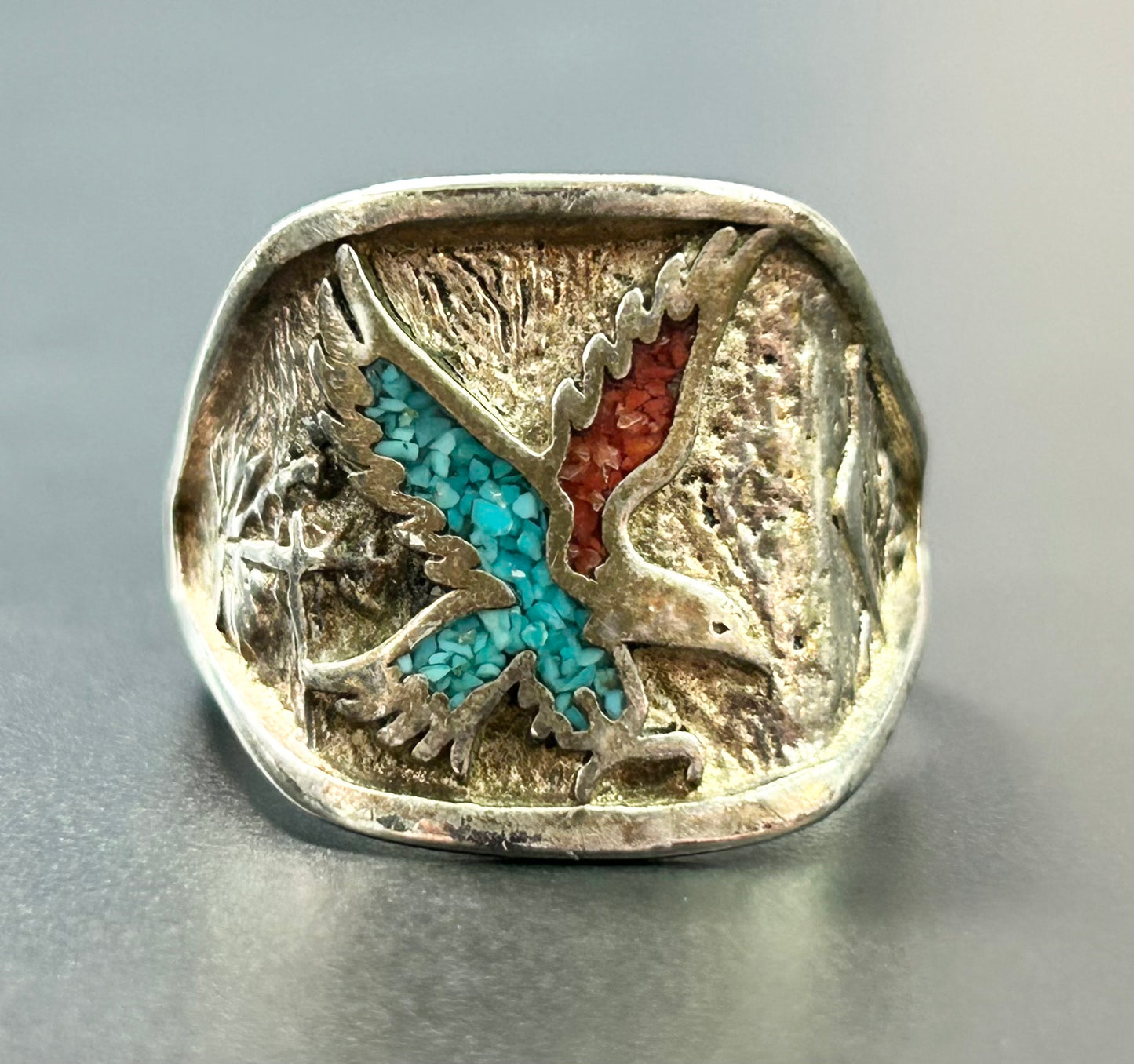 Native American Sterling Silver Eagle Ring