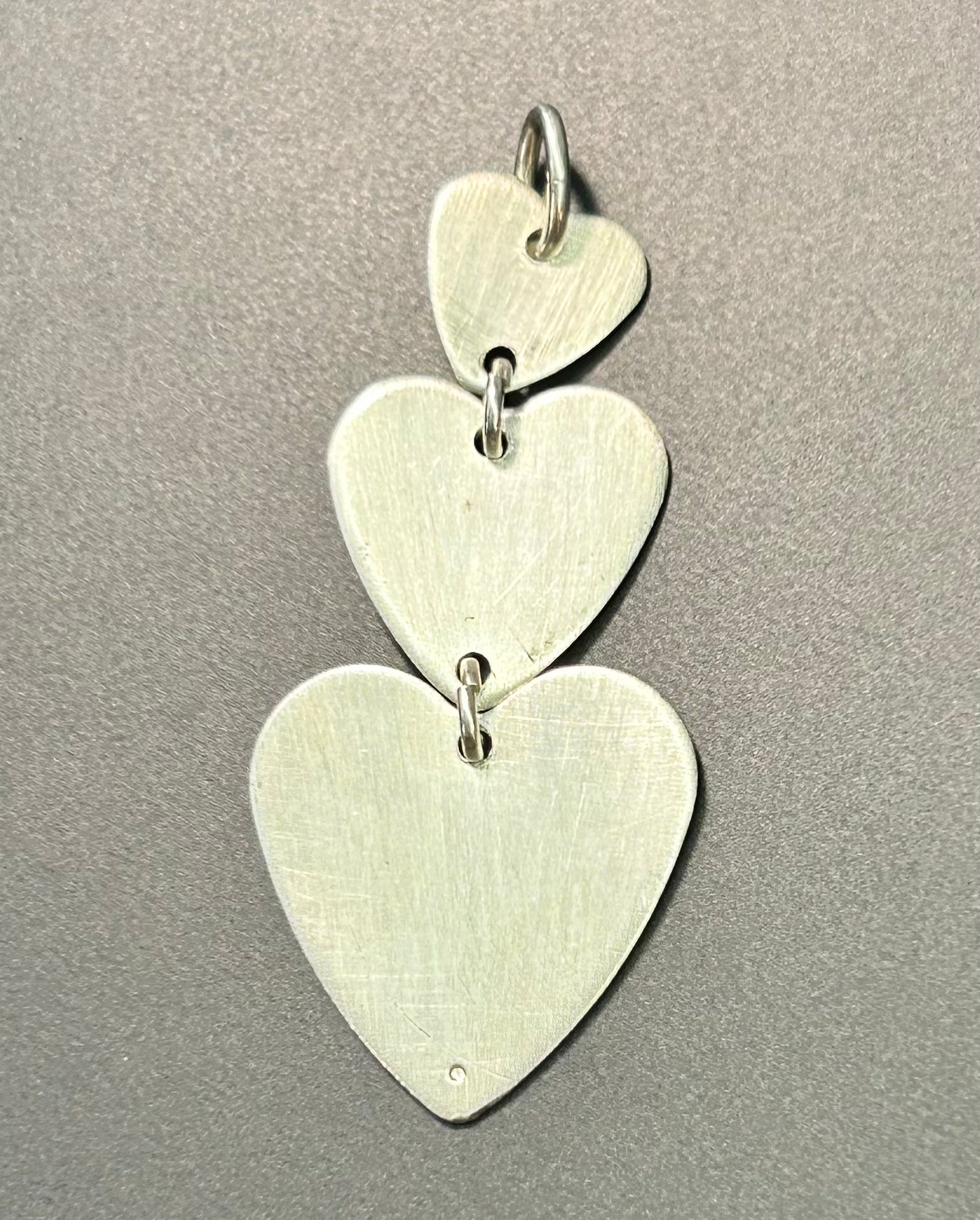 Brushed Sterling Silver Heart Pendant