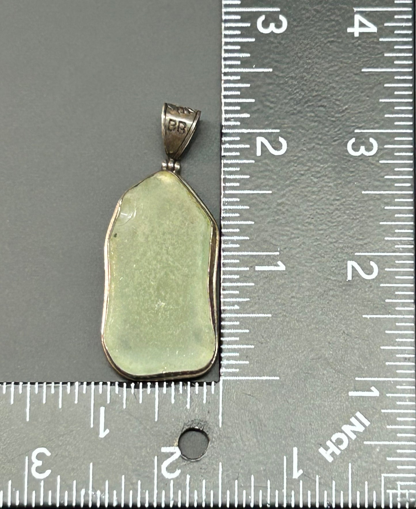 BB Sterling Silver Sea Glass Pendant