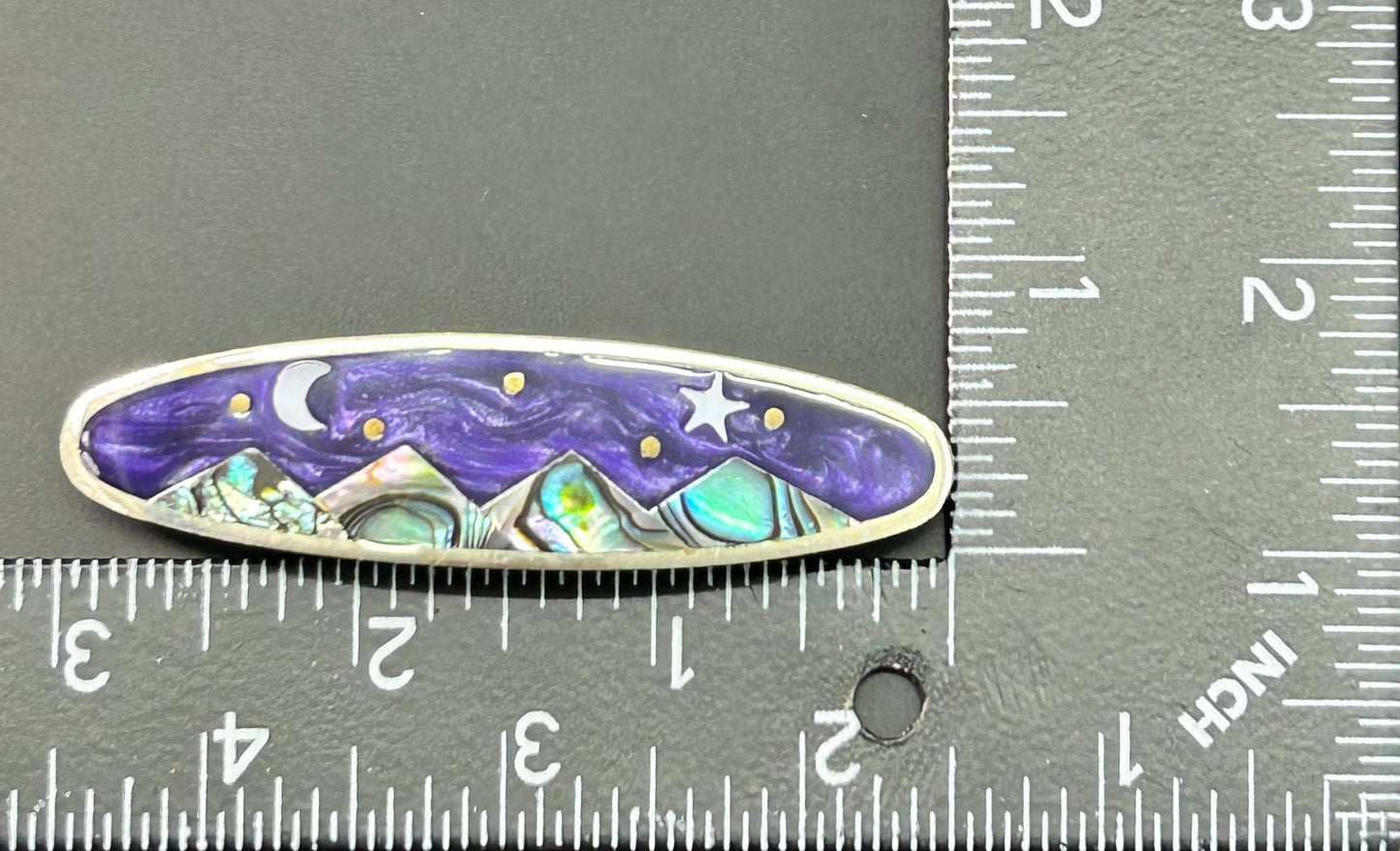 Enamel & Abalone Hair Barrette