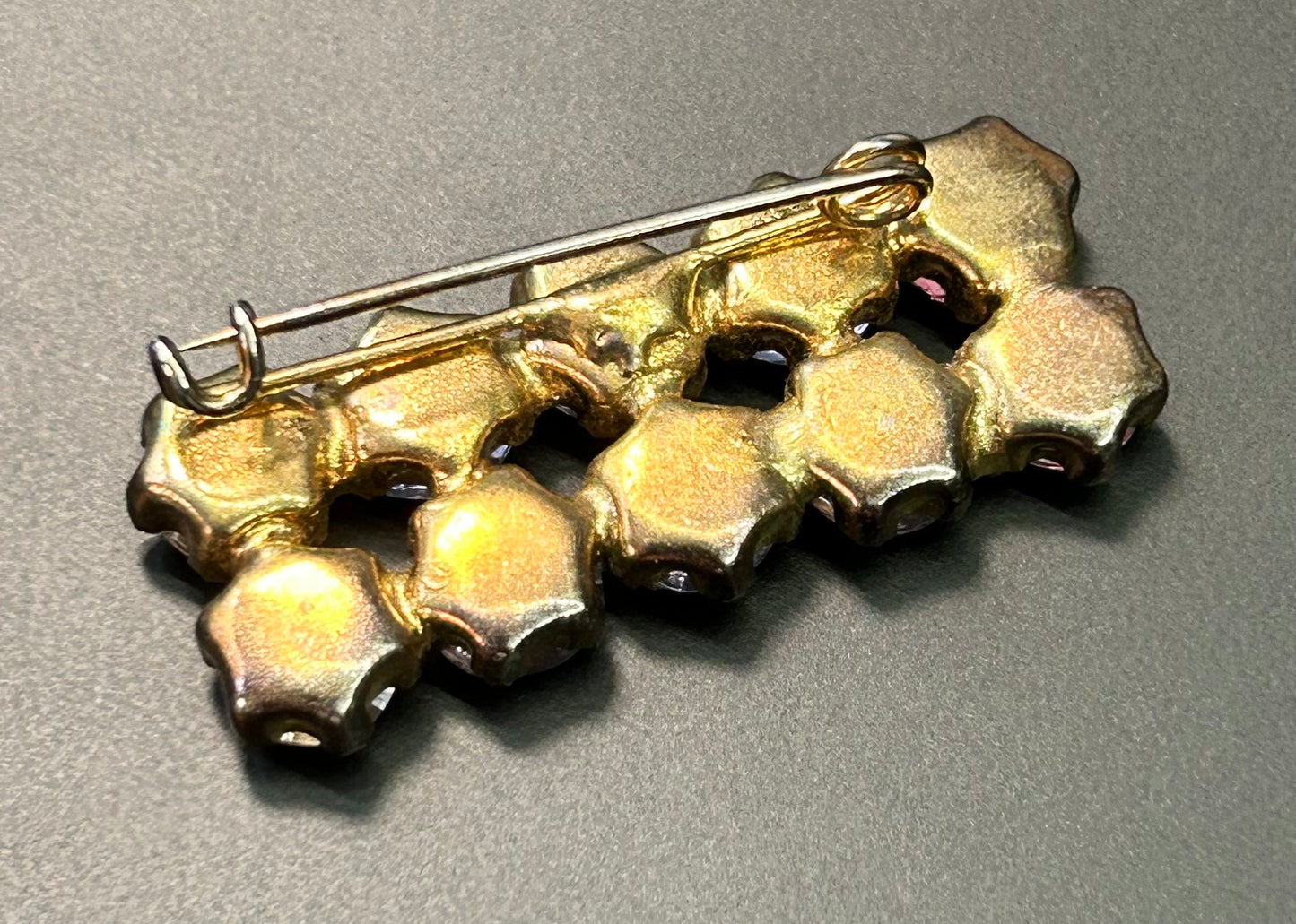 Vintage Faceted Glass Brooch