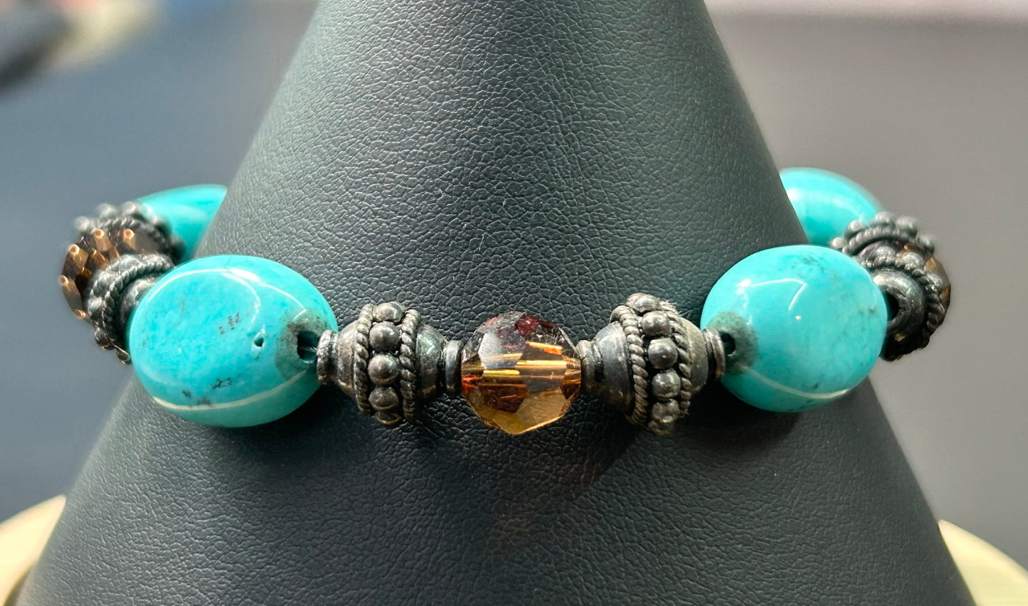 Sterling Silver Turquoise Toggle Bracelet