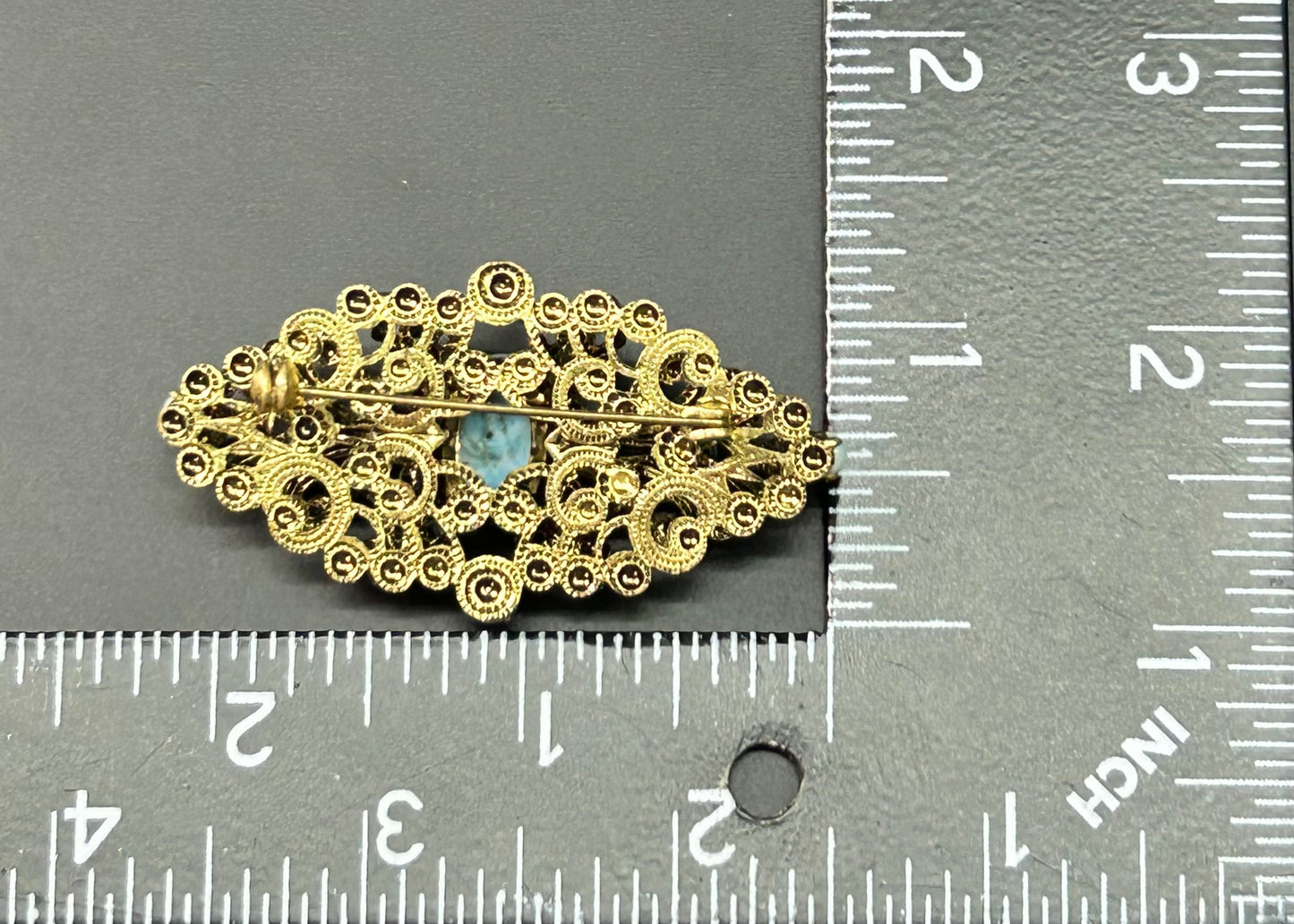Vintage Hubble Glass Brooch