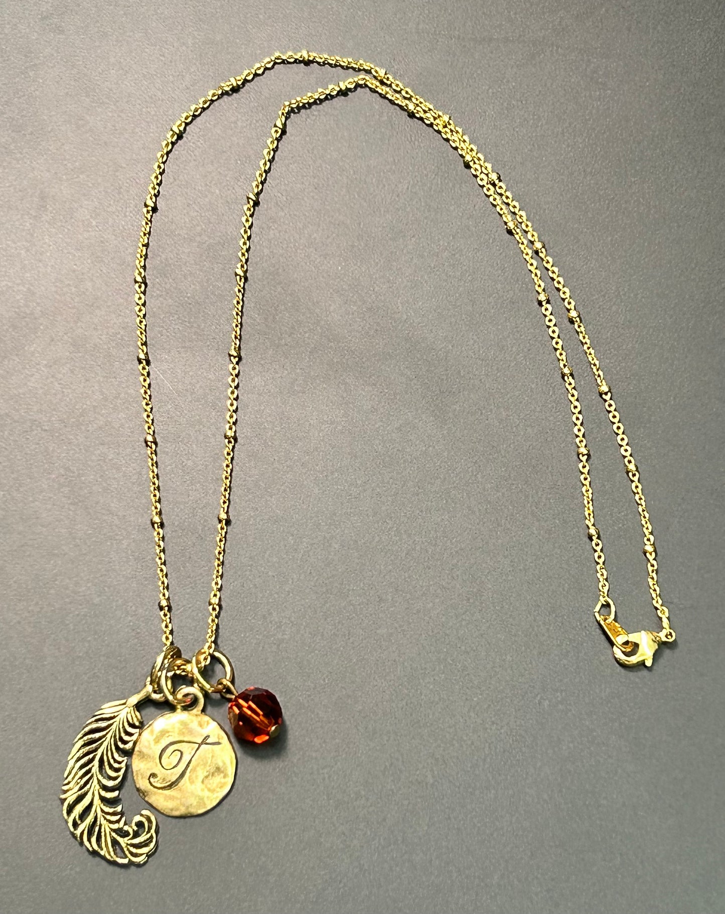 Initial T Necklace