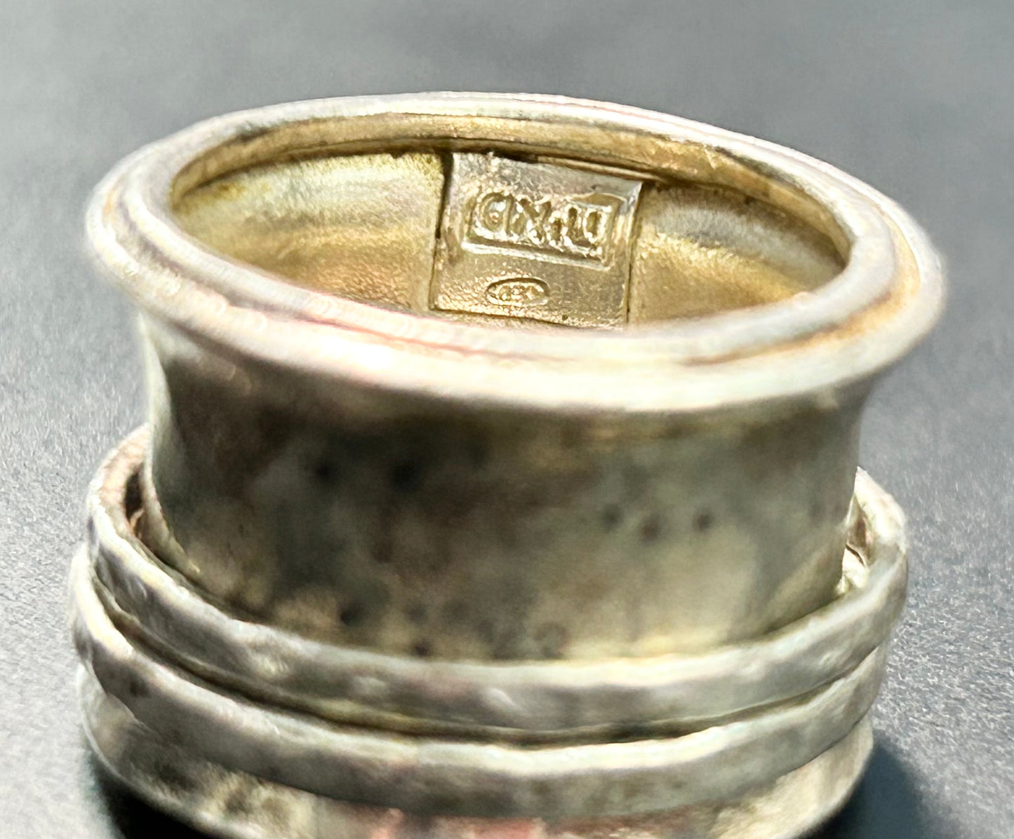 Signed Sterling Silver Spinner Ring