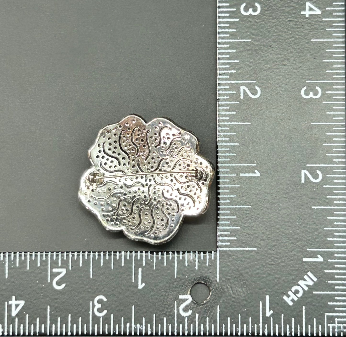 Rhinestone Flower Brooch