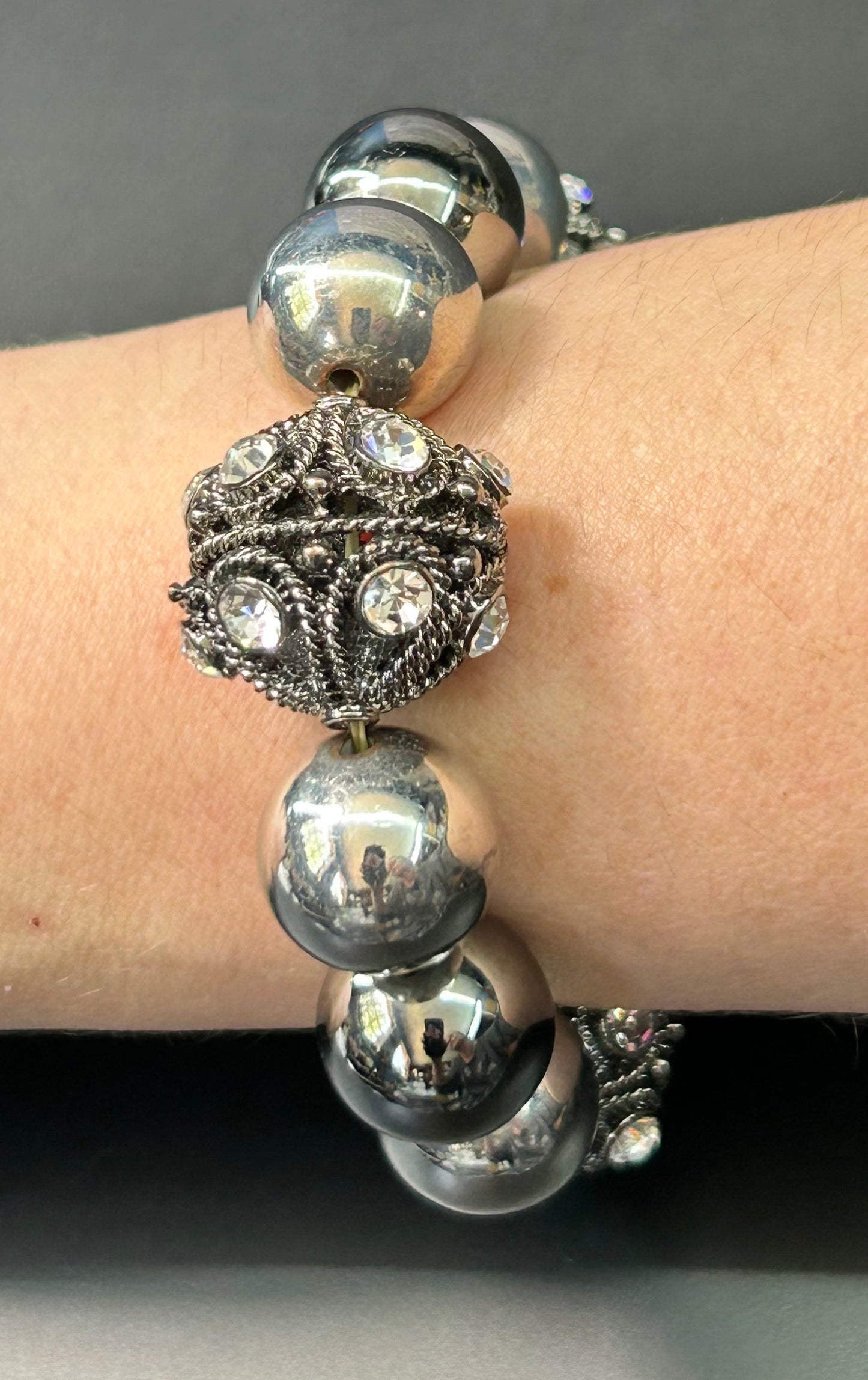 Silver & Gunmetal Tone Bracelet