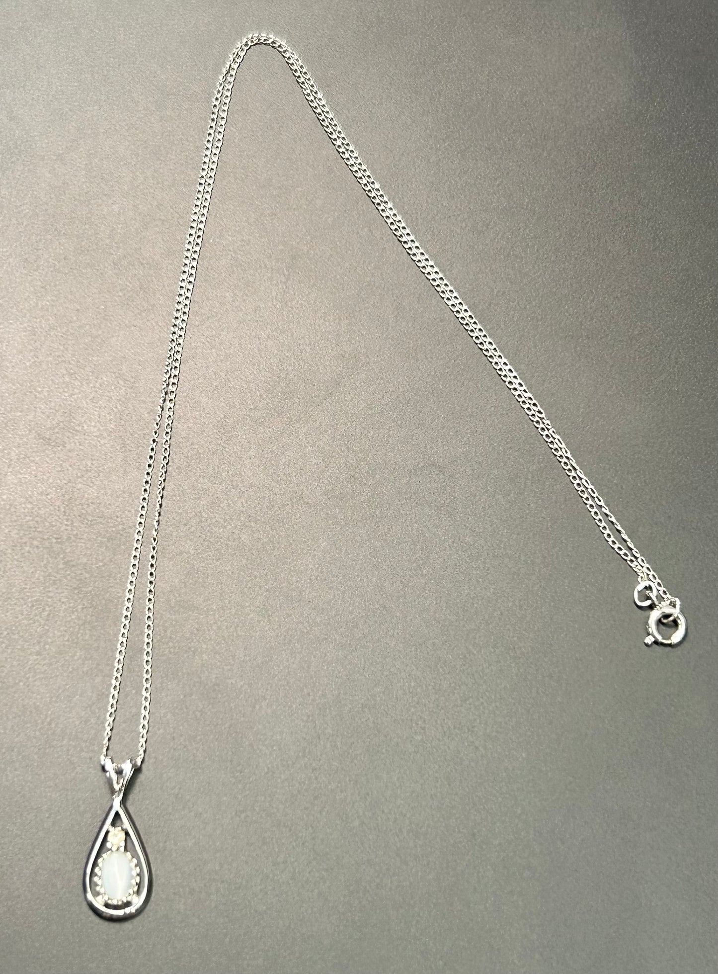 Vintage Sterling Silver Pendant Necklace