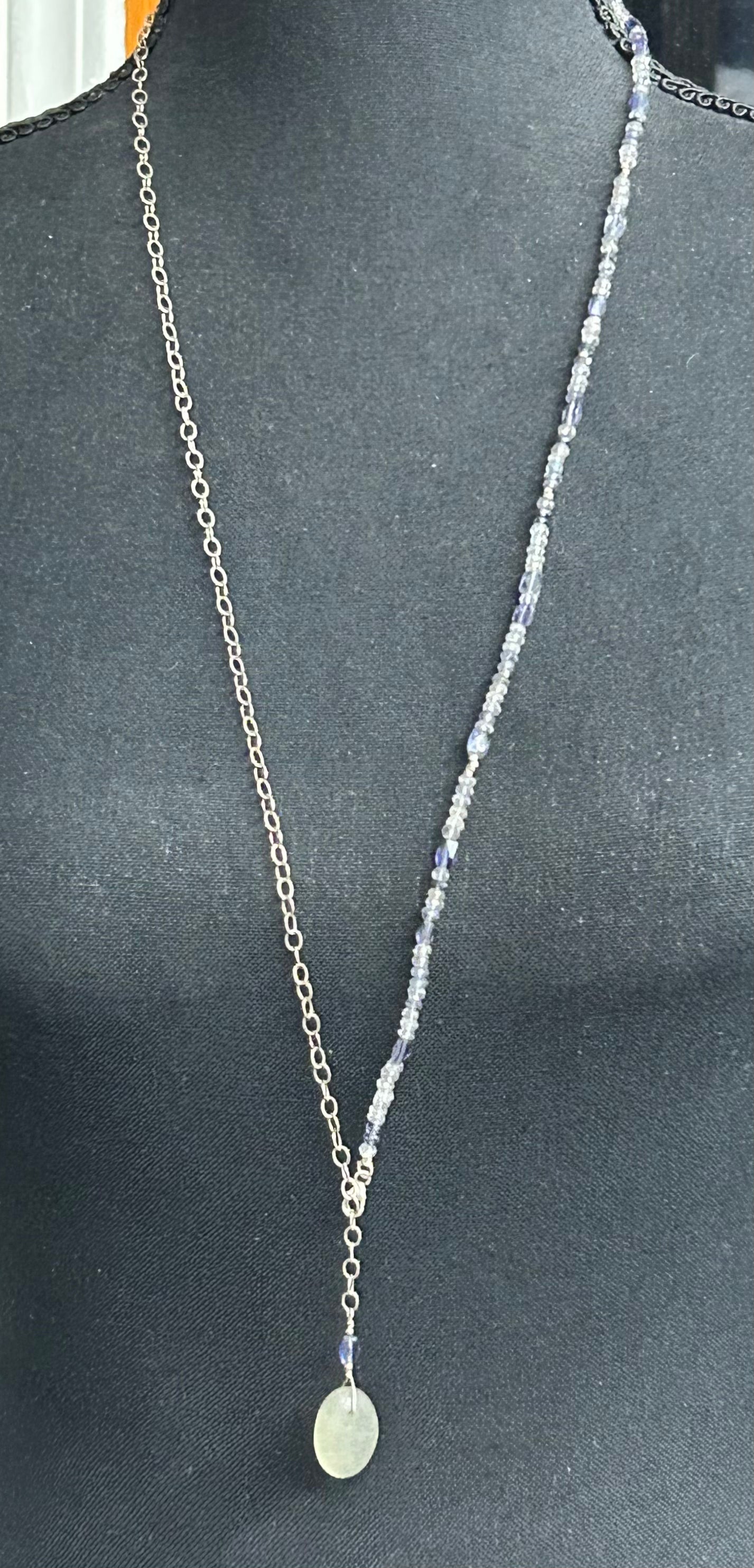 Sterling Silver Glass Bead Necklace