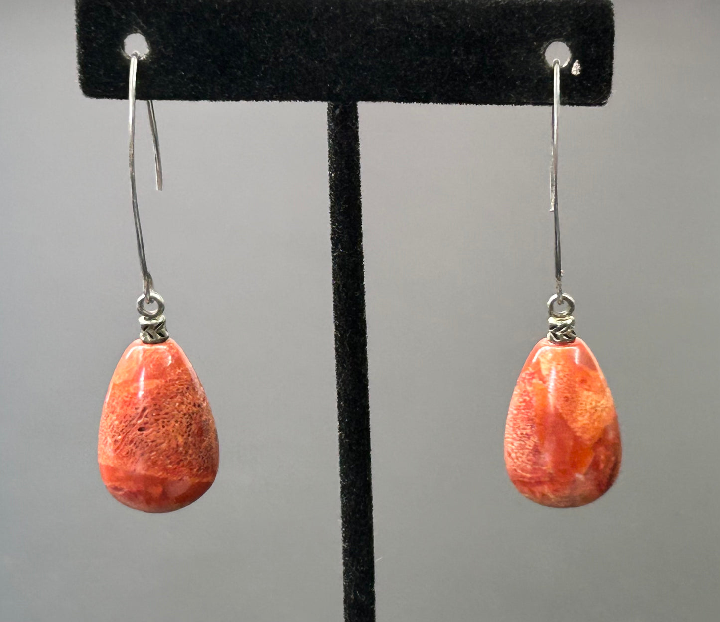 Barse Sterling Silver Sponge Coral Earrings