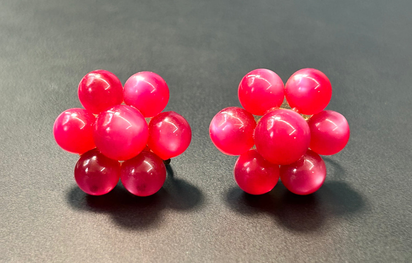 Vintage Cluster Screw Back Earrings