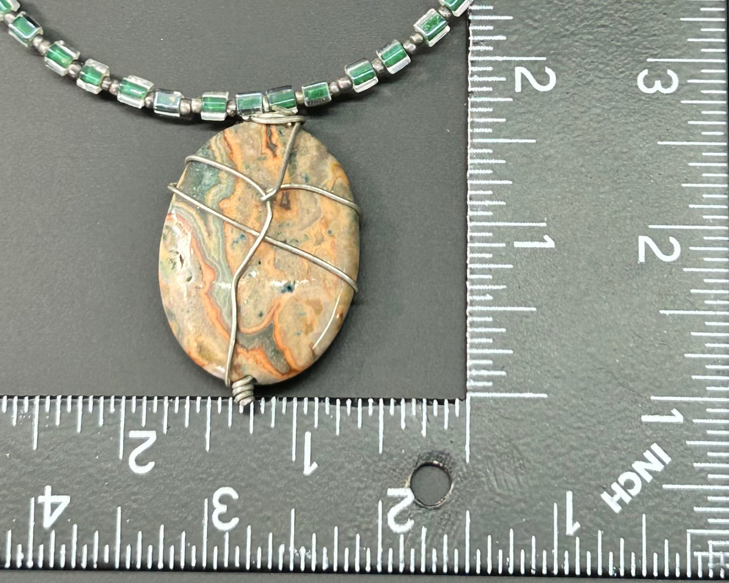 Jasper & Glass Collar Necklace