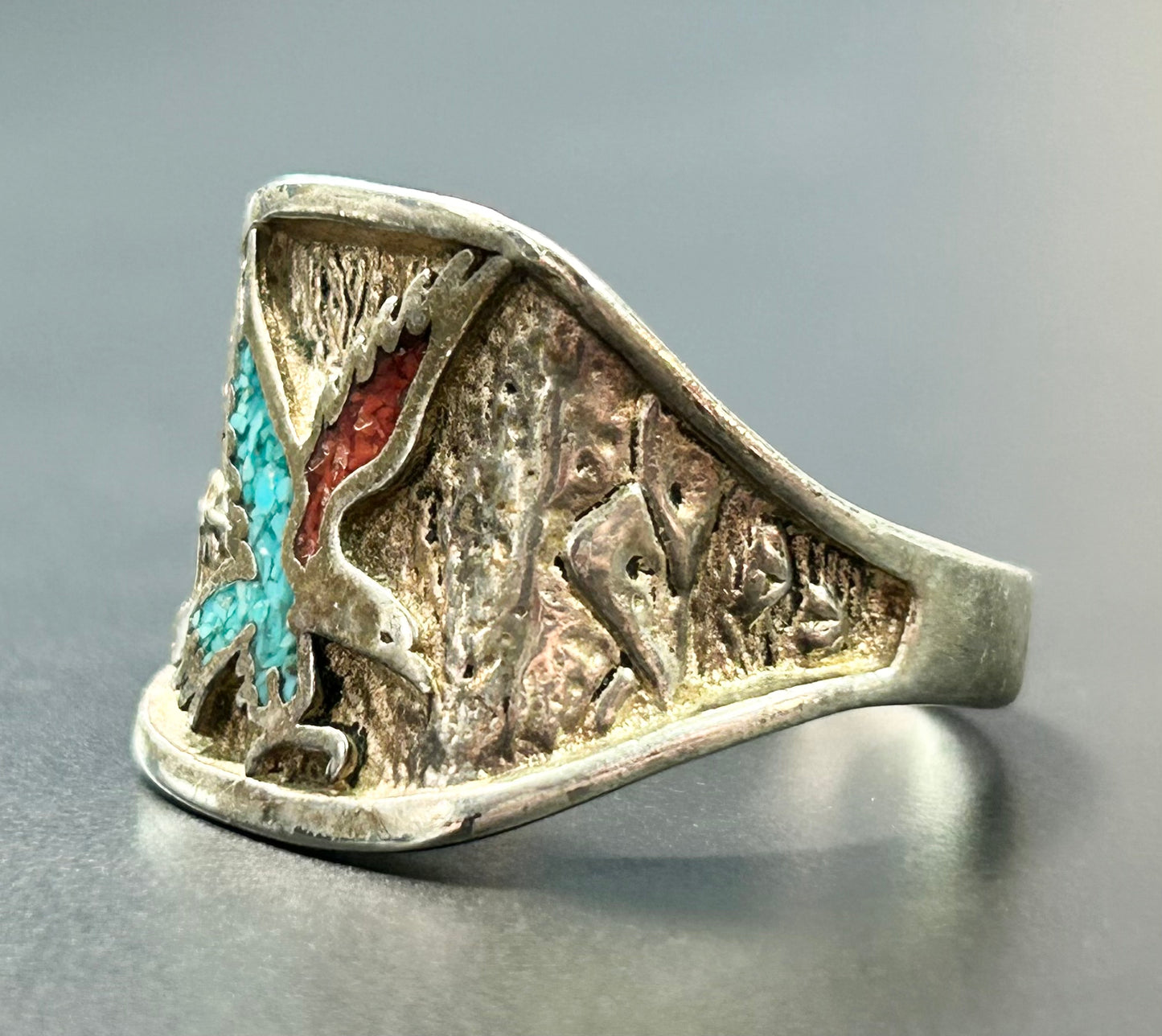 Native American Sterling Silver Eagle Ring