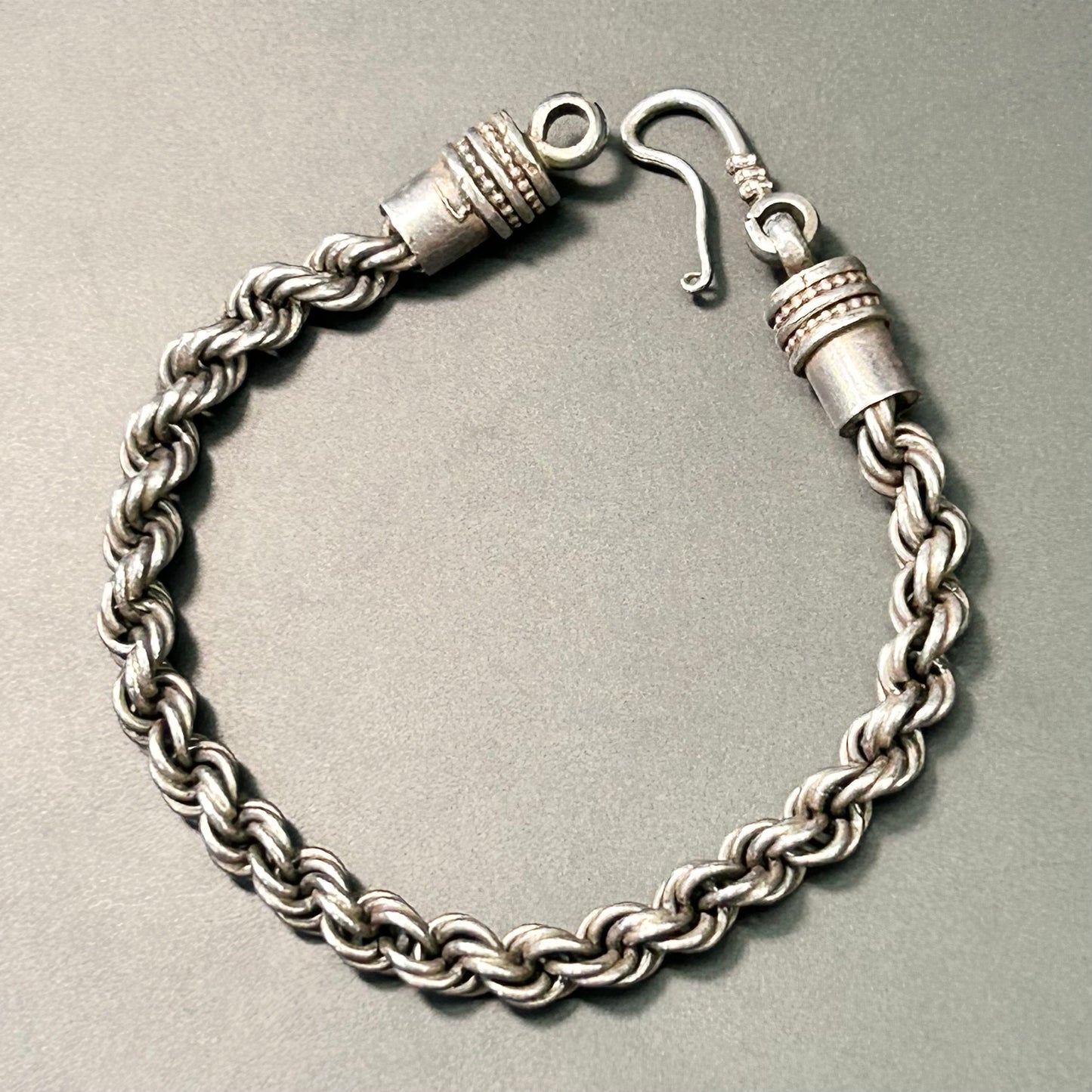 8" Sterling Silver Rope Bracelet