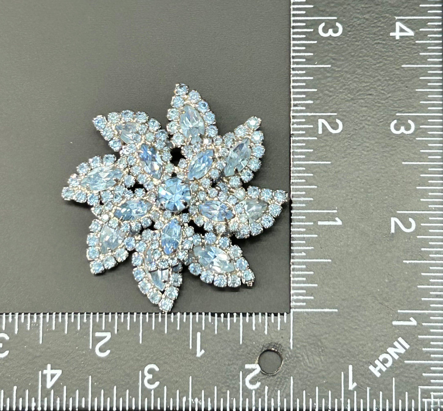 Weiss Rhinestone Flower Brooch