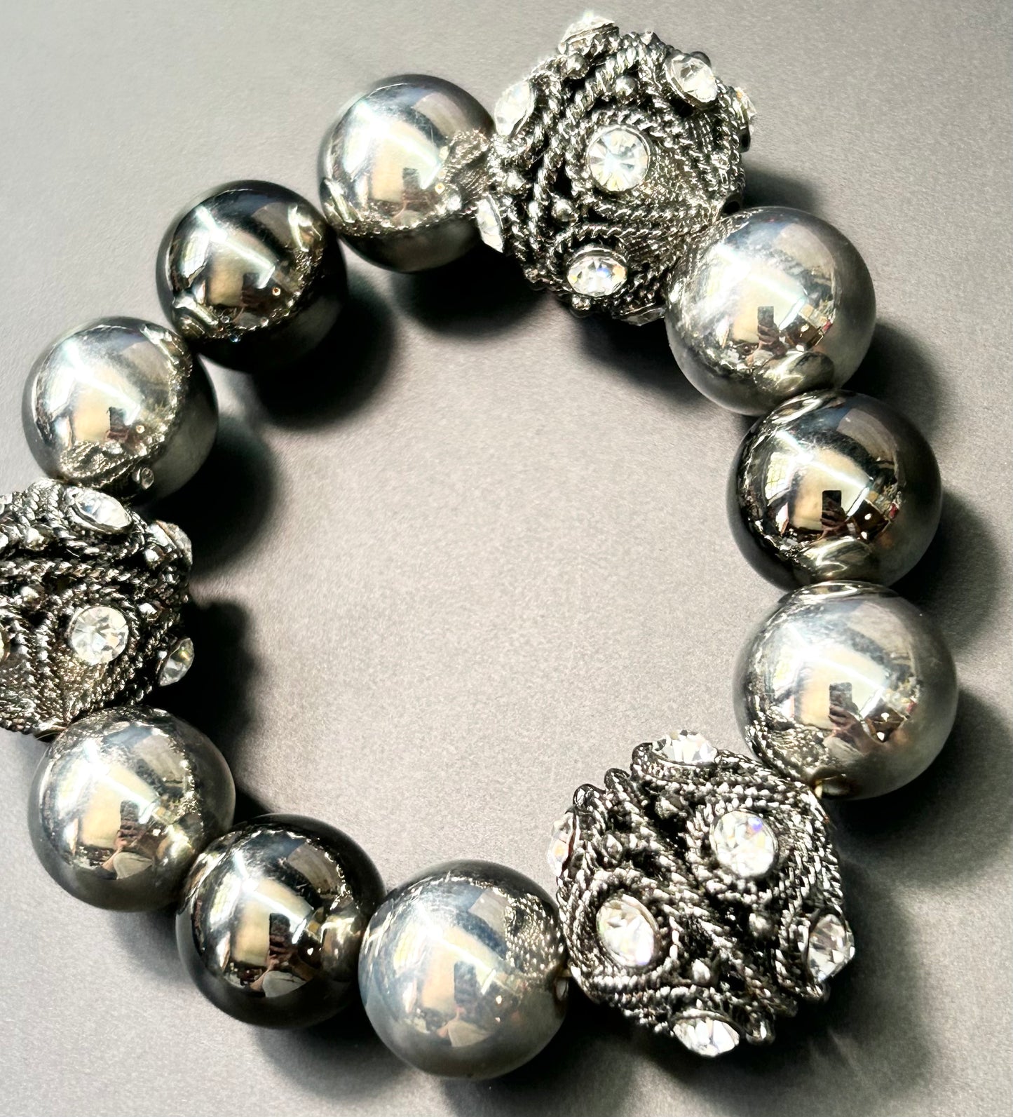 Silver & Gunmetal Tone Bracelet