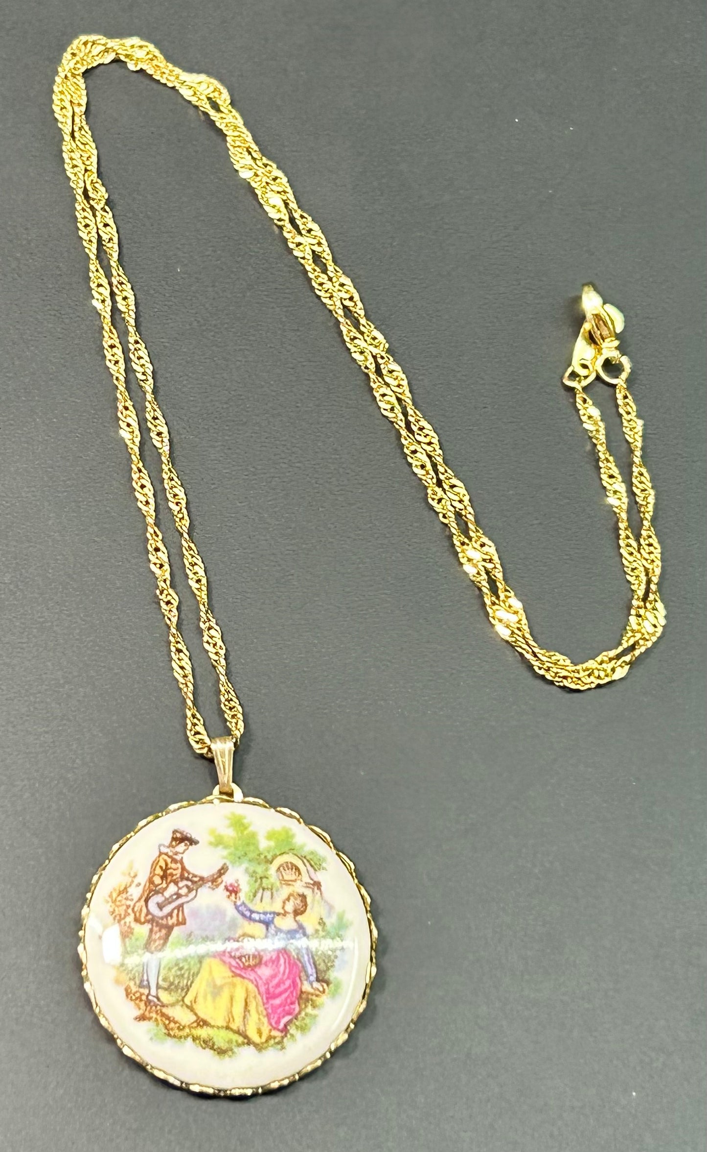 Fragonard Courting Couple Necklace