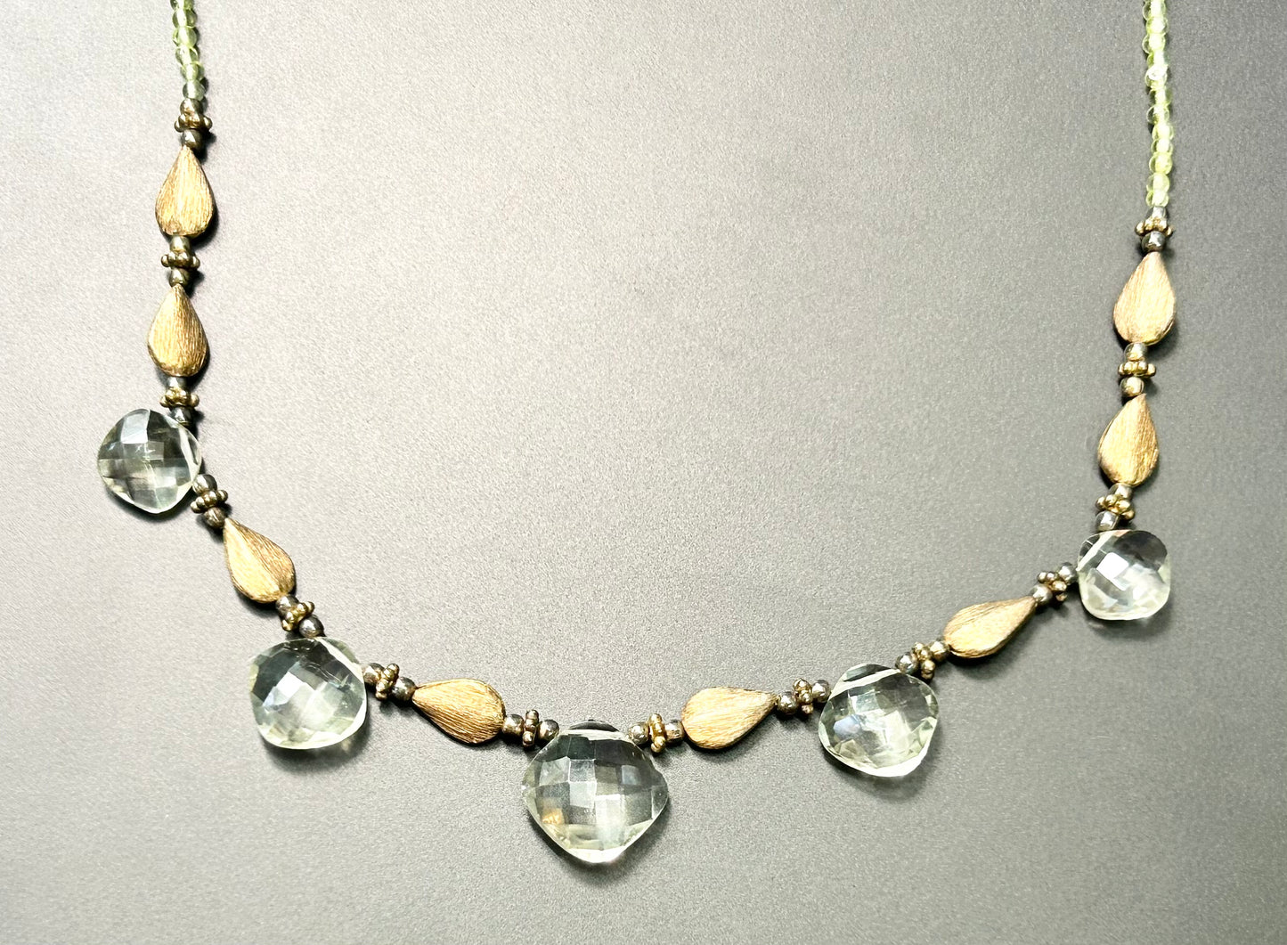 BP Sterling Silver Vermeil Glass Necklace