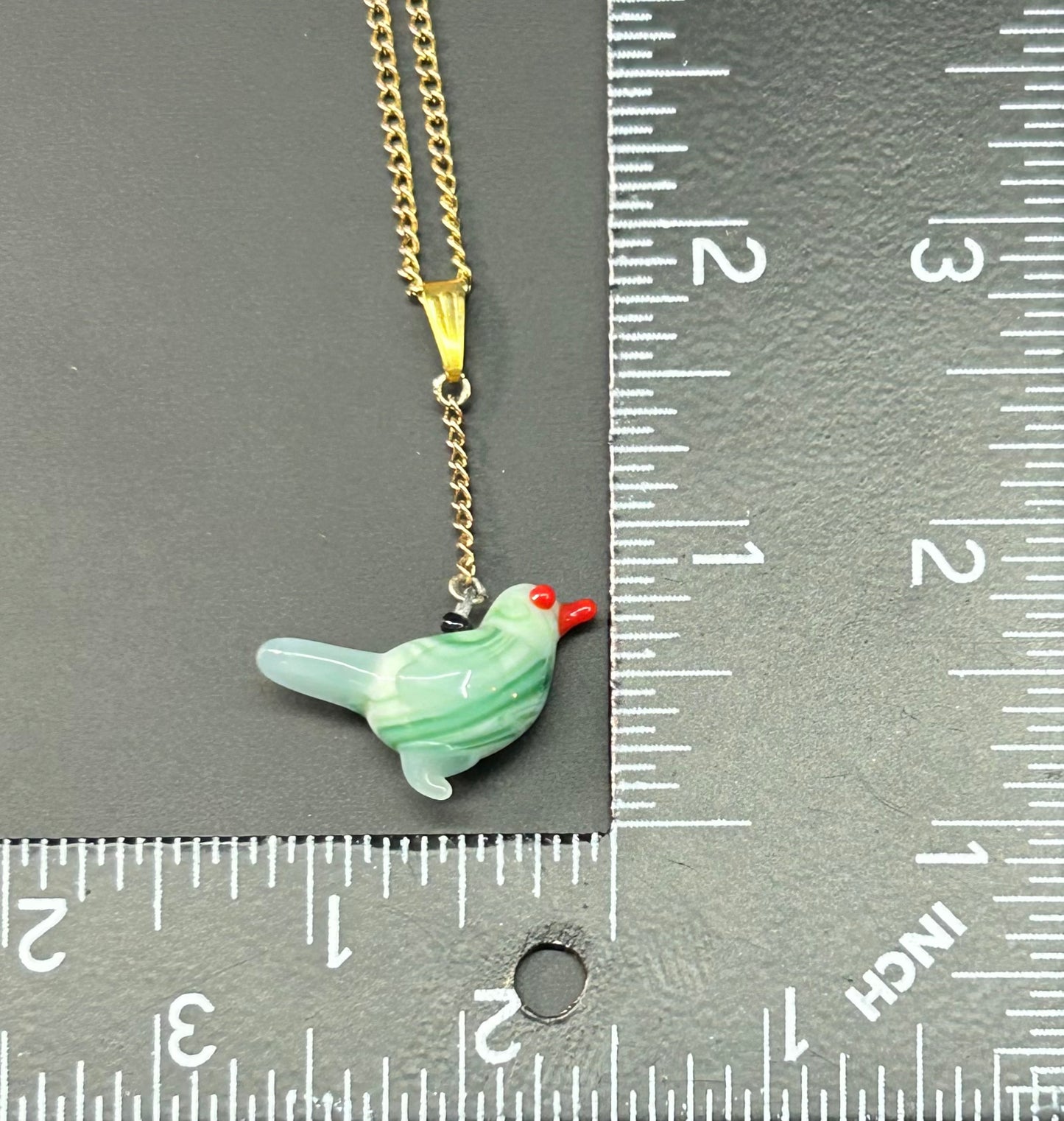 Vintage Glass Bird Necklace
