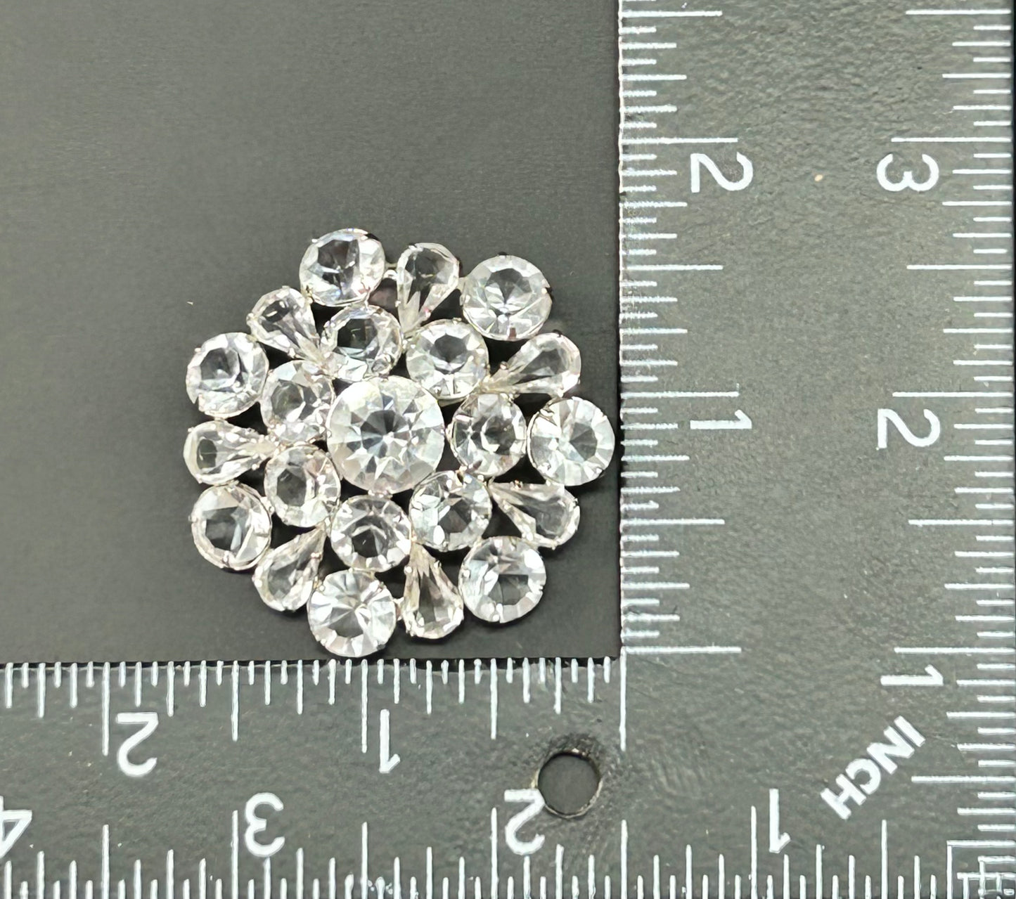 Faceted Glass Brooch