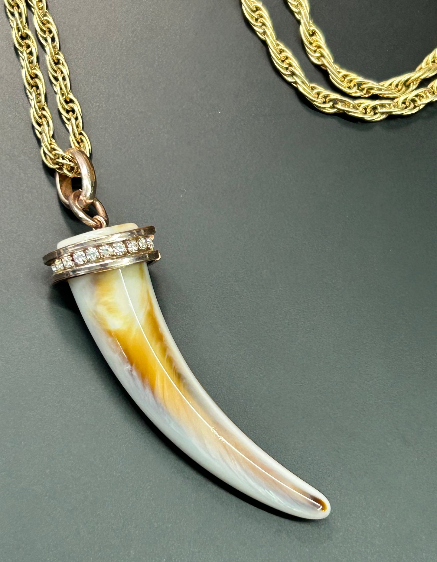 Faux Horn Necklace