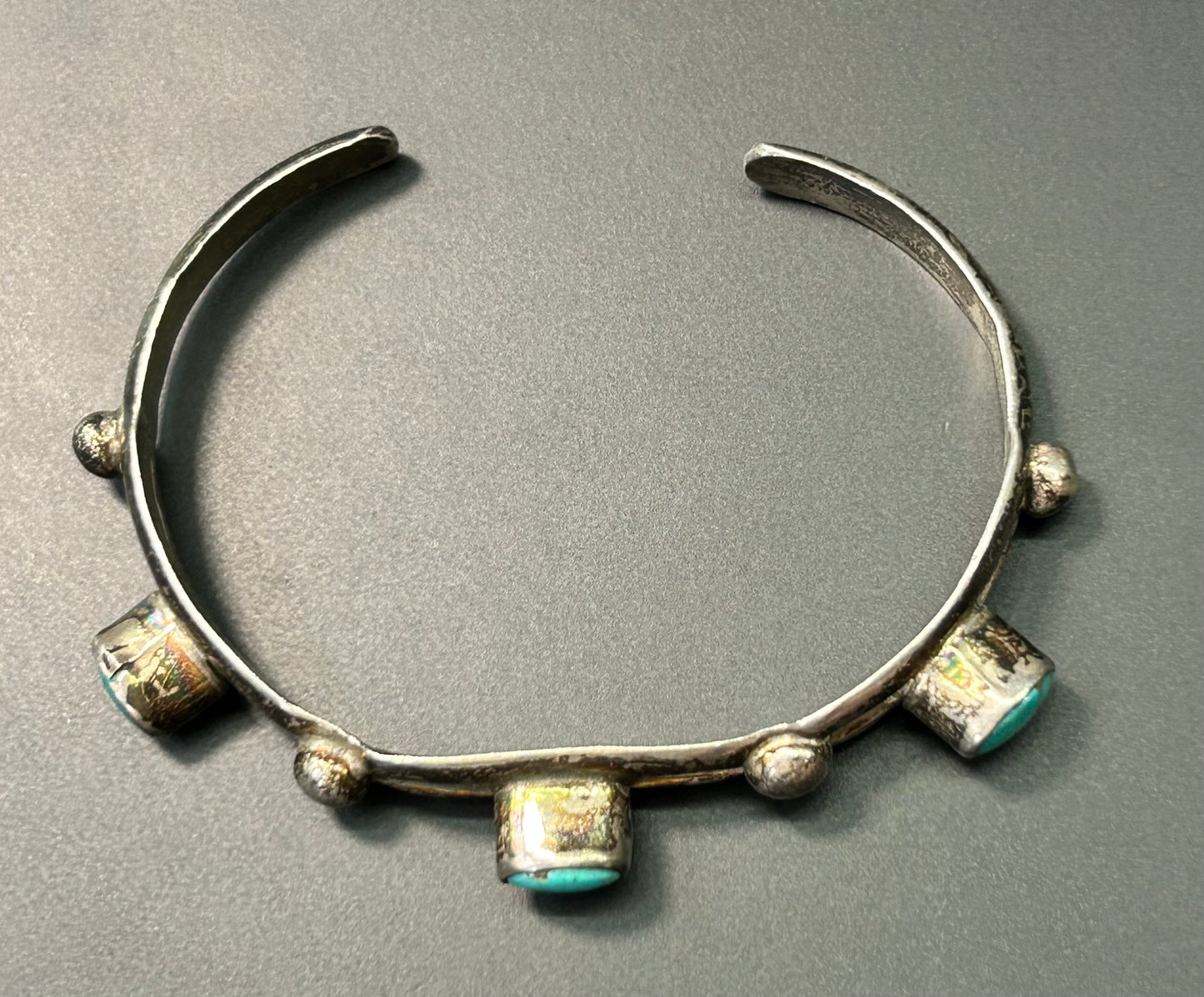 Vintage Sterling Silver Turquoise Bracelet