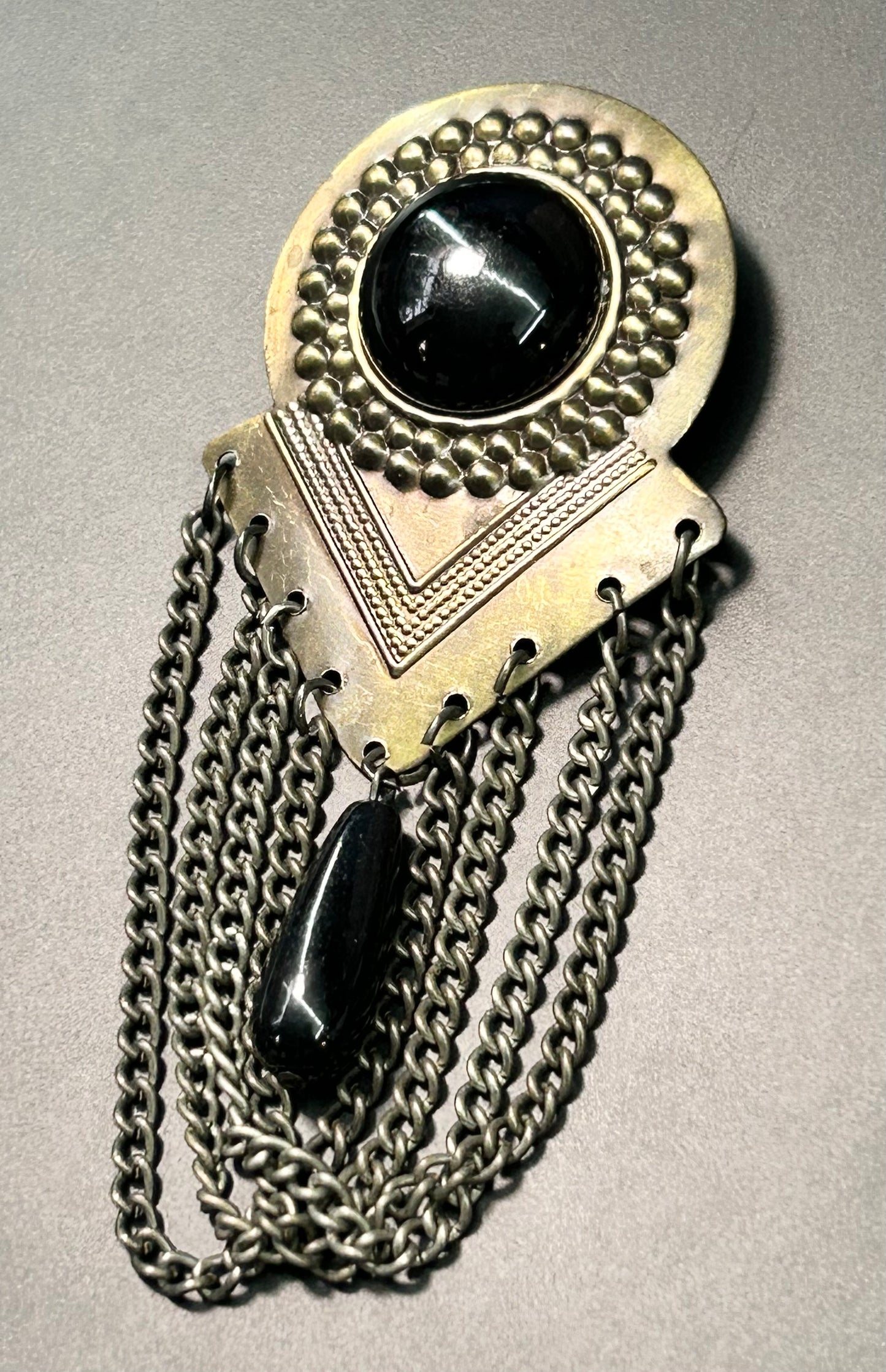 Brass Tone Brooch