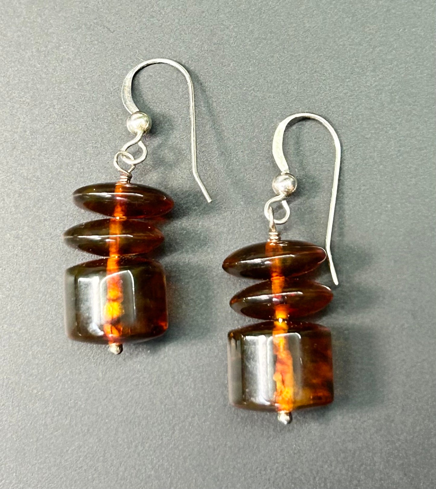 Jay King DTR Amber Color Earrings