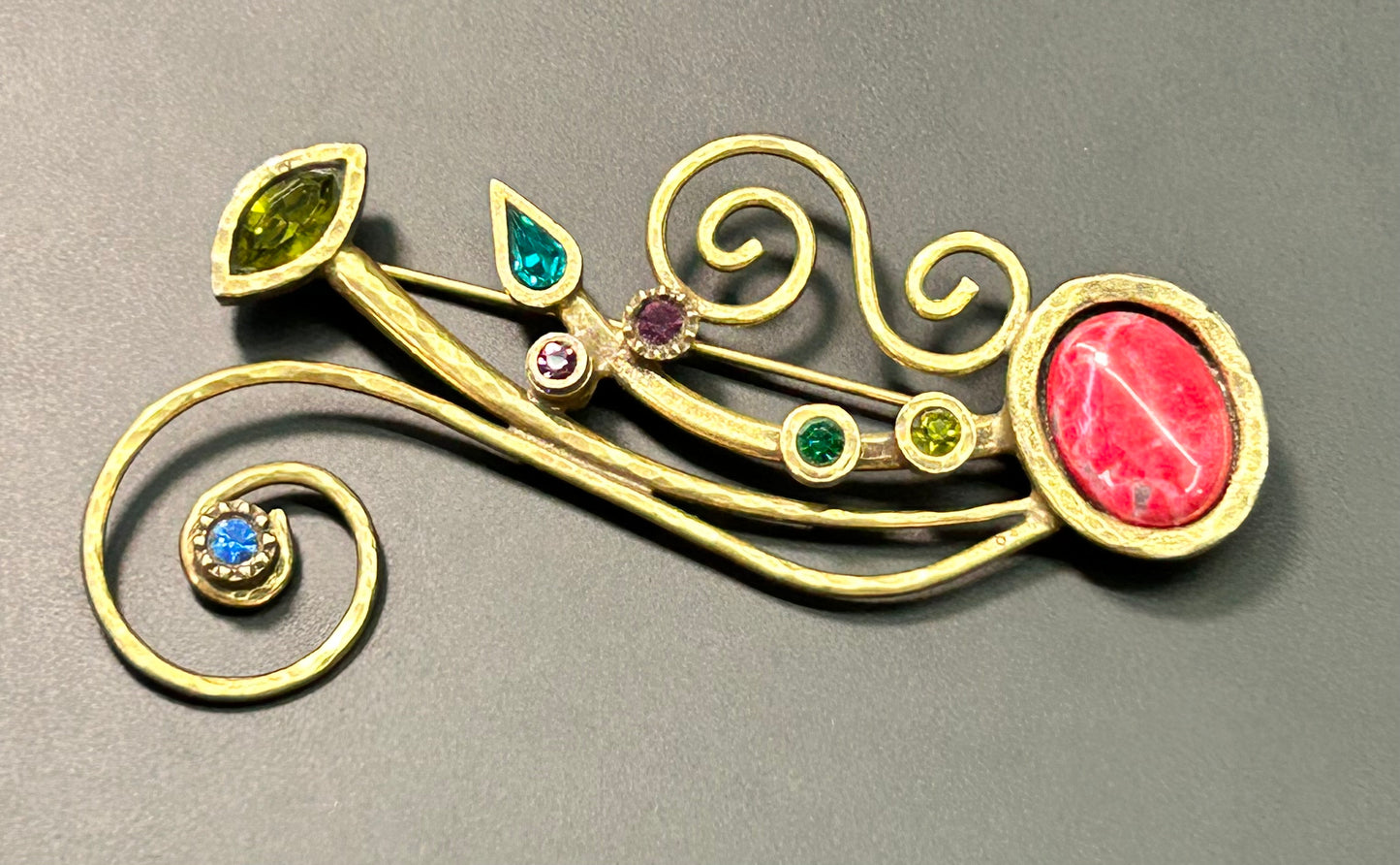 Patricia Locke Rhinestone Brooch