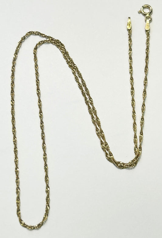 17.5” Italy Sterling Silver Vermeil Chain