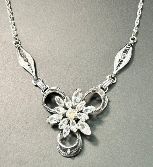 AmLee Sterling Silver Filigree Necklace