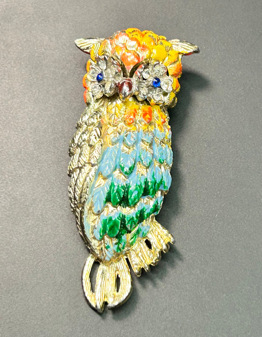 Vintage Owl Brooch