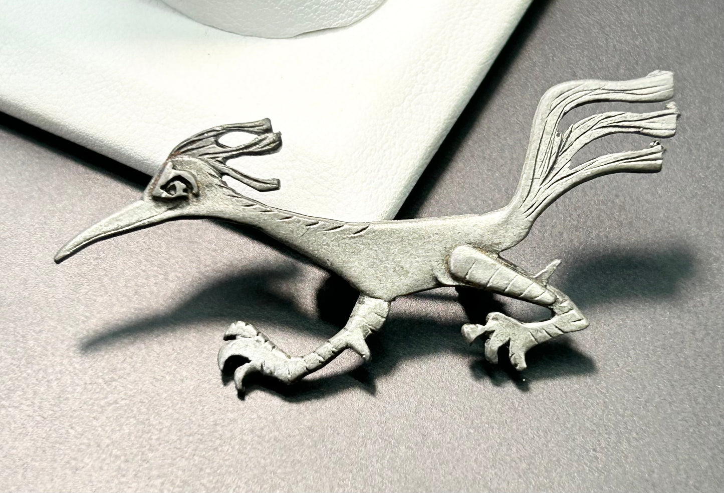 Metzke Pewter Roadrunner Brooch