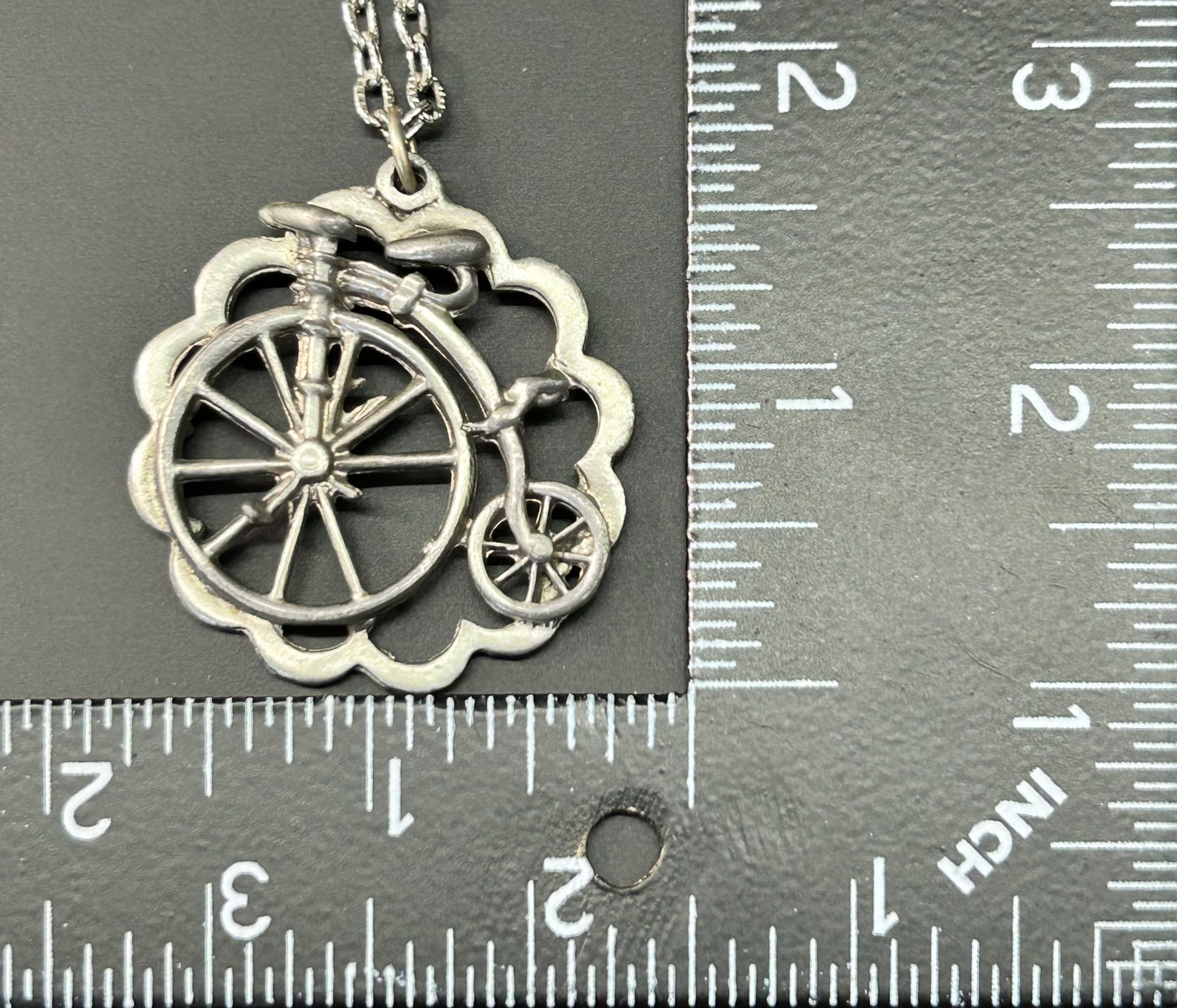 Vintage Bike Pendant Necklace