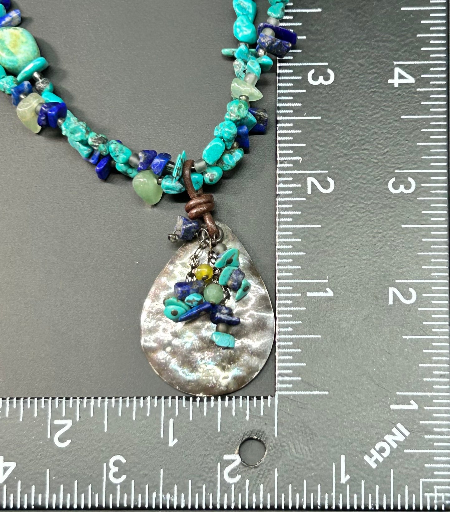 Peyote Bird Sterling Silver Turquoise Necklace