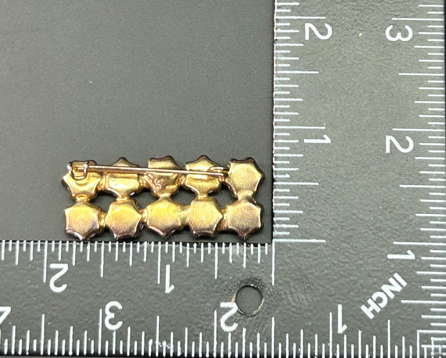 Vintage Faceted Glass Brooch